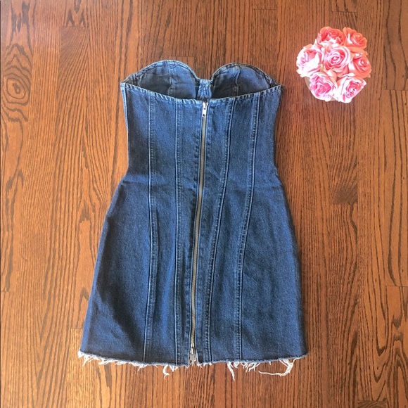 GRLFRND 🌸 denim mini dress NEW❗️ - Picture 4 of 10
